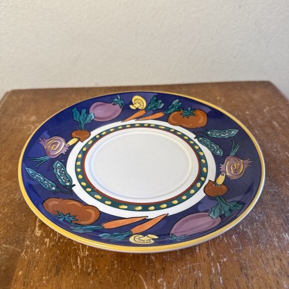 Vintage Disney Minnie Mouse Veggie Vegetables Soup Saucer Small Plate Dish 7” - Picture 7 of 7